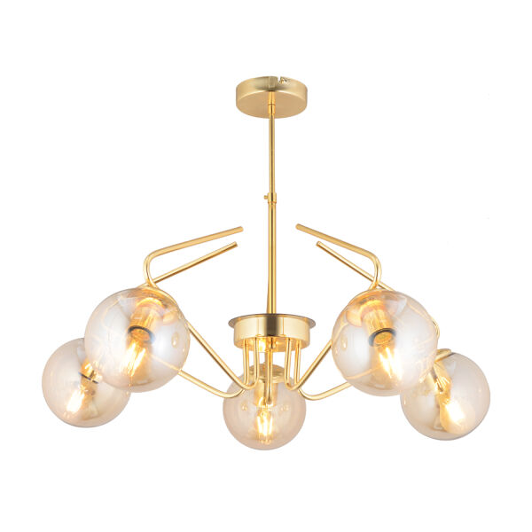 Mildred 5'li Gold Modern Sarkıt Genç Odası Mutfak Yatak Odası Salon Sarkıt Avize