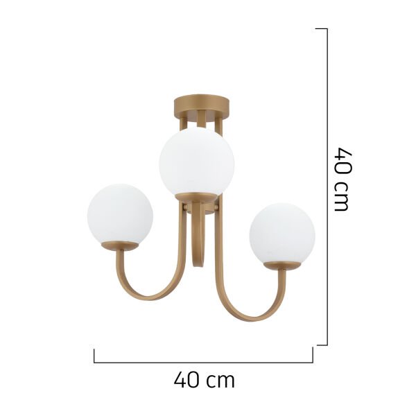 Joren 3'lü Eskitme Beyaz Camlı Modern Mutfak Yatak odası Salon Avize