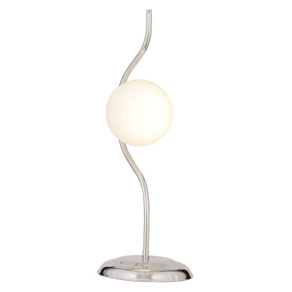 Zeyna Krom Kaplama Beyaz Camlı Modern Tasarım Salon-Oturma Odası-Yatak Odası Abajur