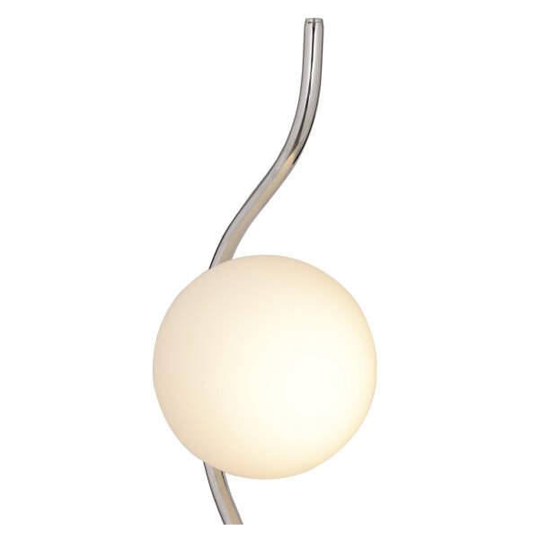 Zeyna Krom Kaplama Beyaz Camlı Modern Tasarım Salon-Oturma Odası-Yatak Odası Abajur