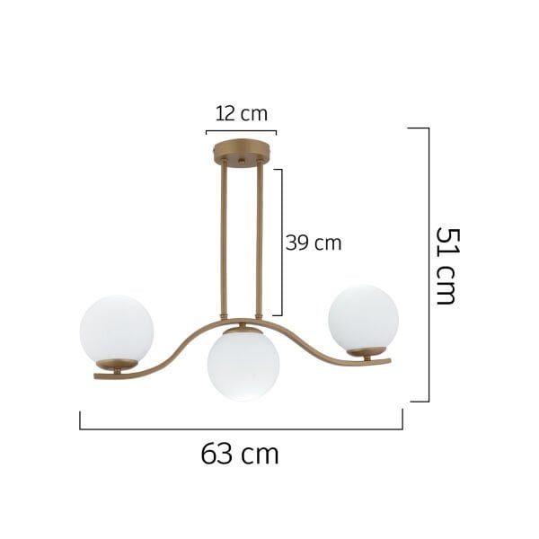 Severus 3'lü Eskitme Modern Salon Kafe Restoran İçin Uygun, Salon Avize