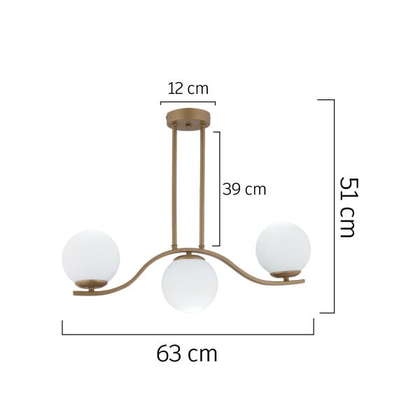 Severus 3'lü Eskitme Modern Salon Kafe Restoran İçin Uygun, Salon Avize