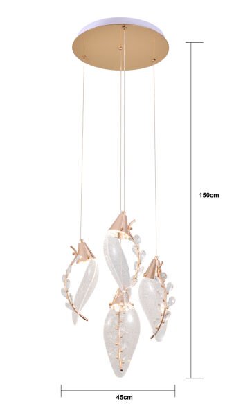 Ardea 4'lü Yuvarlak Sarkıt Salon Led Avize