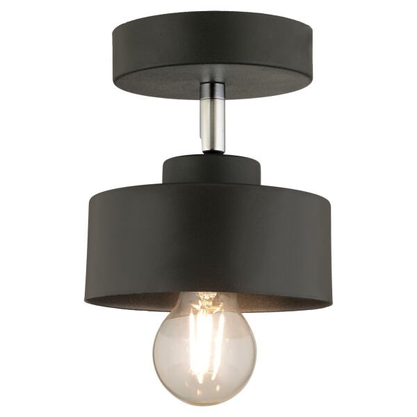 Meriç Tekli Siyah Plafonyer Modern Retro Genç Odası Mutfak Salon Avize