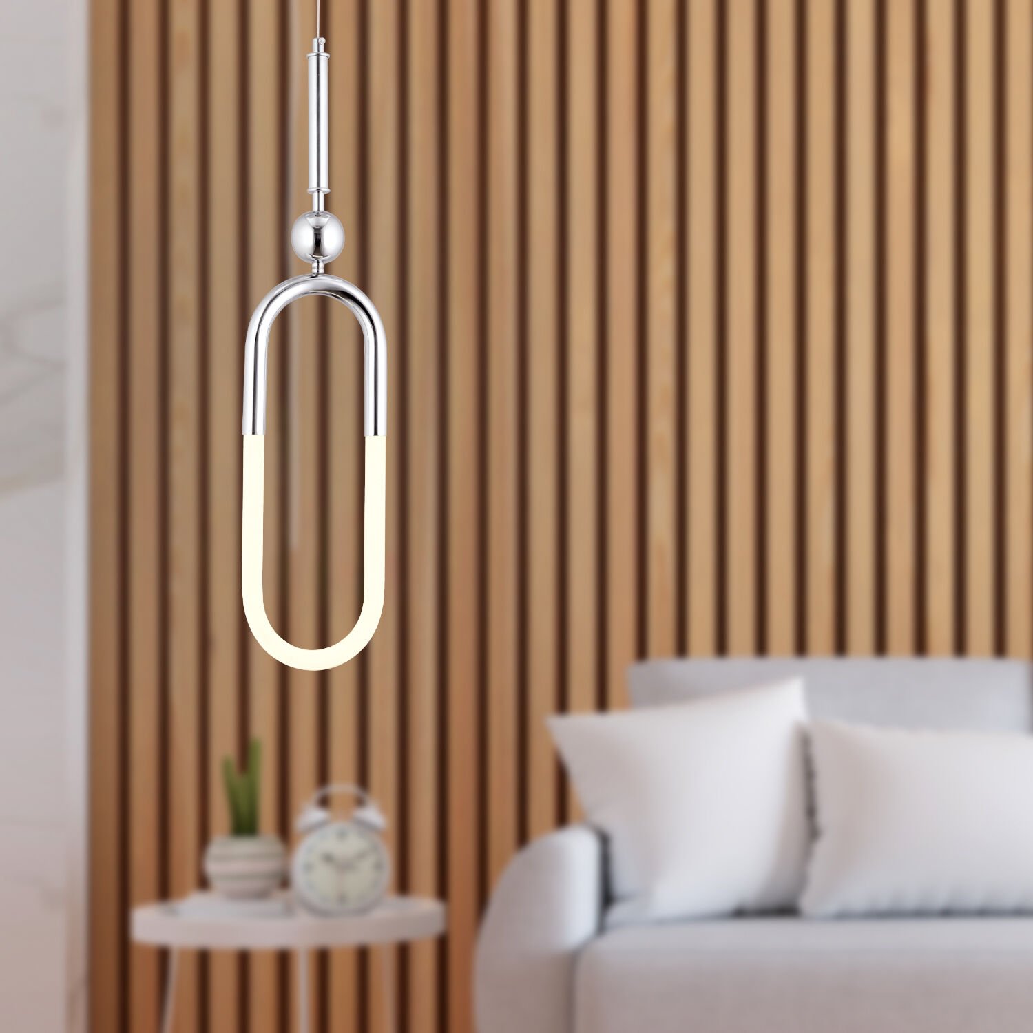 Thisted Tekli Krom Ledli 13 Watt Modern Koridor, Yatak Odası Salon Sarkıt Led Avize