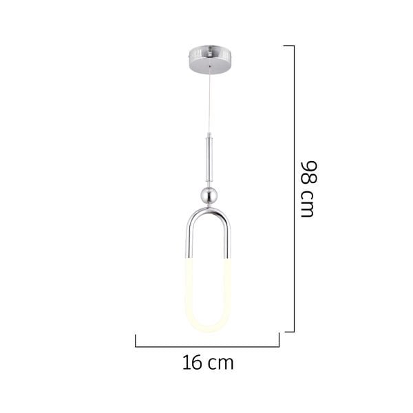 Thisted Tekli Krom Ledli 13 Watt Modern Koridor, Yatak Odası Salon Sarkıt Led Avize