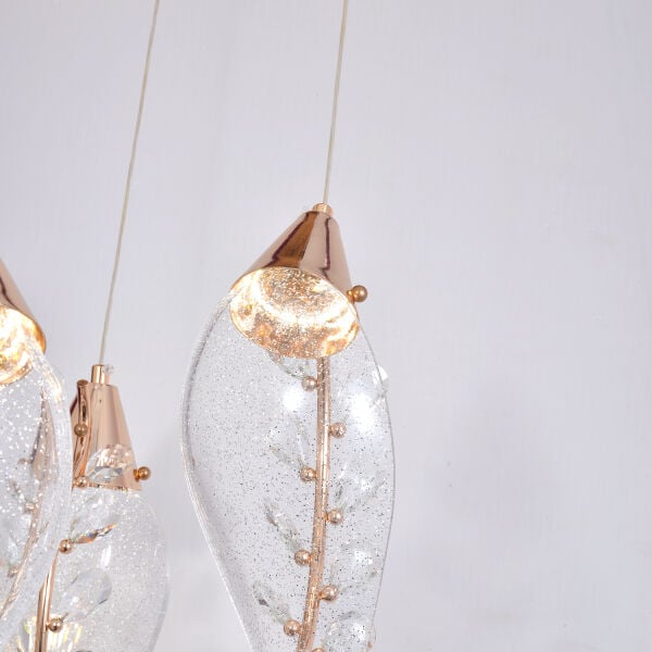 Ardea 6'lı Gold Yuvarlak Sarkıt Salon Led Avize