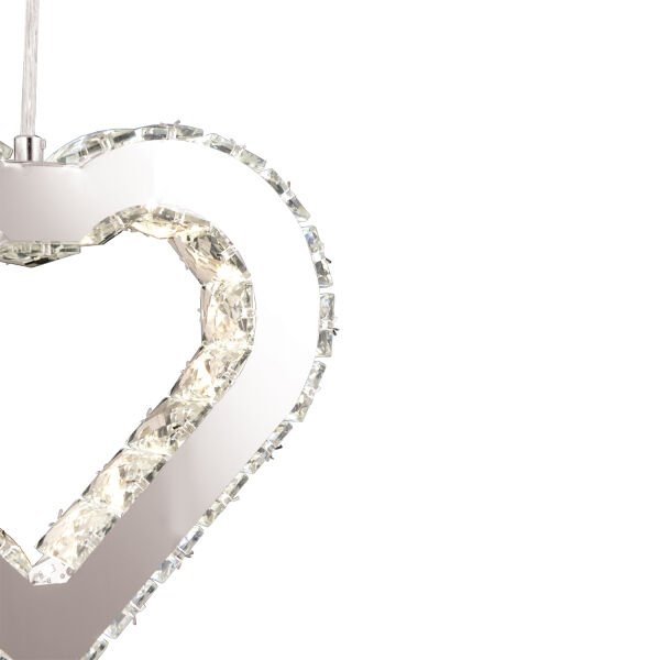 Evin Kalp Krom Kaplamalı Kristalli Taşlı Modern Tasarım  Kristal  Salon Avize