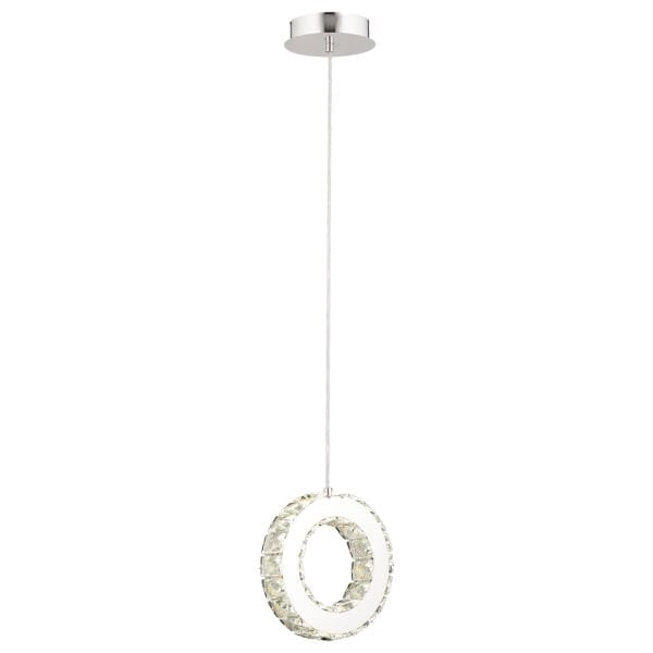 Akanay Tekli Krom Ledli 3 Renkli Sarkıt Kristalli Taşlı Modern Tasarım Led Kristal Top Salon Avize