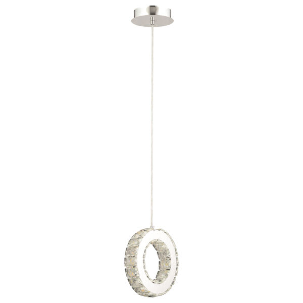 Akanay Tekli Krom Ledli 3 Renkli Sarkıt Kristalli Taşlı Modern Tasarım Led Kristal Top Salon Avize