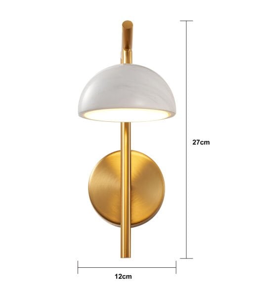 Caelis Mermer Desenli Traverten Modern Salon Led Aplik