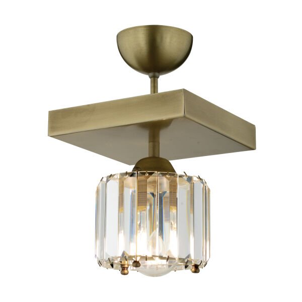 Sabrina Tekli Eskitme Plafonyer Kristalli Taşlı Modern Tasarım Kristal Salon Avize