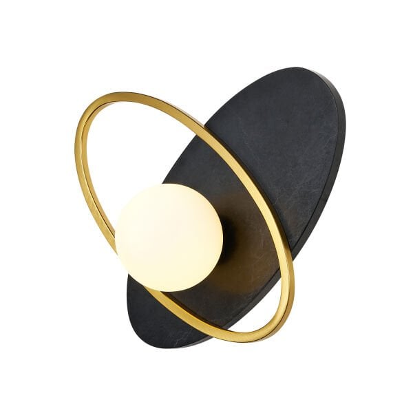 Lumora Mermer Desenli Siyah Modern Salon Aplik