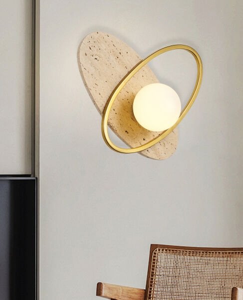 Astrae Mermer Desenli Modern Salon Aplik