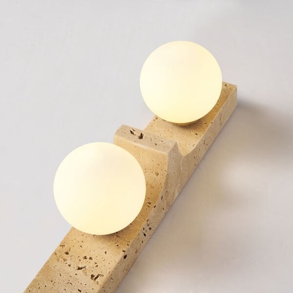 Veluna 2'li Traverten Mermer Desenli Modern Salon Aplik