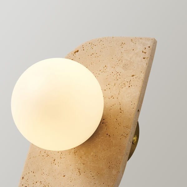 Tirra Traverten Mermer Desenli Modern Salon Aplik