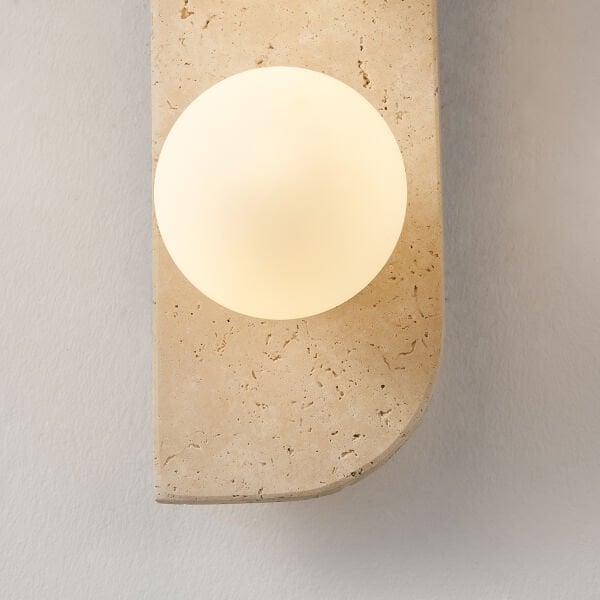 Tirra 2'li Traverten Mermer Desenli Modern Salon Aplik