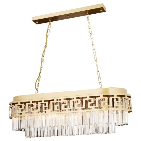 Merlin Sıralı Eskitme Kristalli Taşlı Modern Tasarım Yemek Masası Üstü Kristal Salon Avize