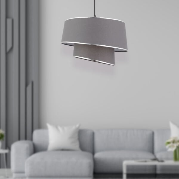Paoni 2 Katlı Gri Gümüş Detaylı Modern Koridor,Yatak Odası Salon Avize