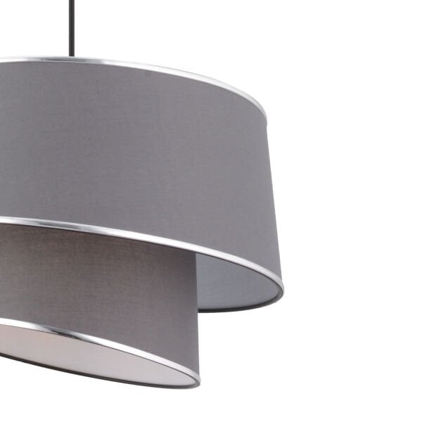 Paoni 2 Katlı Gri Gümüş Detaylı Modern Koridor,Yatak Odası Salon Avize