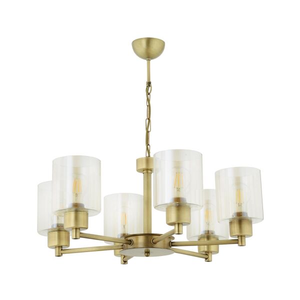 Geneva 6 Lı Eskitme Modern Yatak Odası  Salon Avize