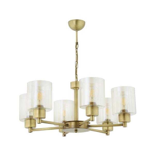 Geneva 6 Lı Eskitme Modern Yatak Odası  Salon Avize