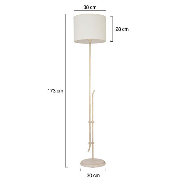 Jolly Beyaz Şapkalı Beyaz Modern Tasarım Ayaklı Abajur Lamba  Metal Lambader