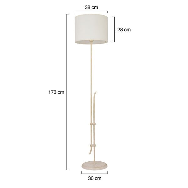 Jolly Beyaz Şapkalı Beyaz Modern Tasarım Ayaklı Abajur Lamba  Metal Lambader