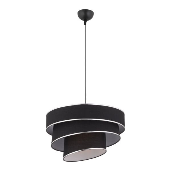 Paoni 3 Katlı Siyah Gümüş Detaylı Modern Koridor,Yatak Odası Salon Avize
