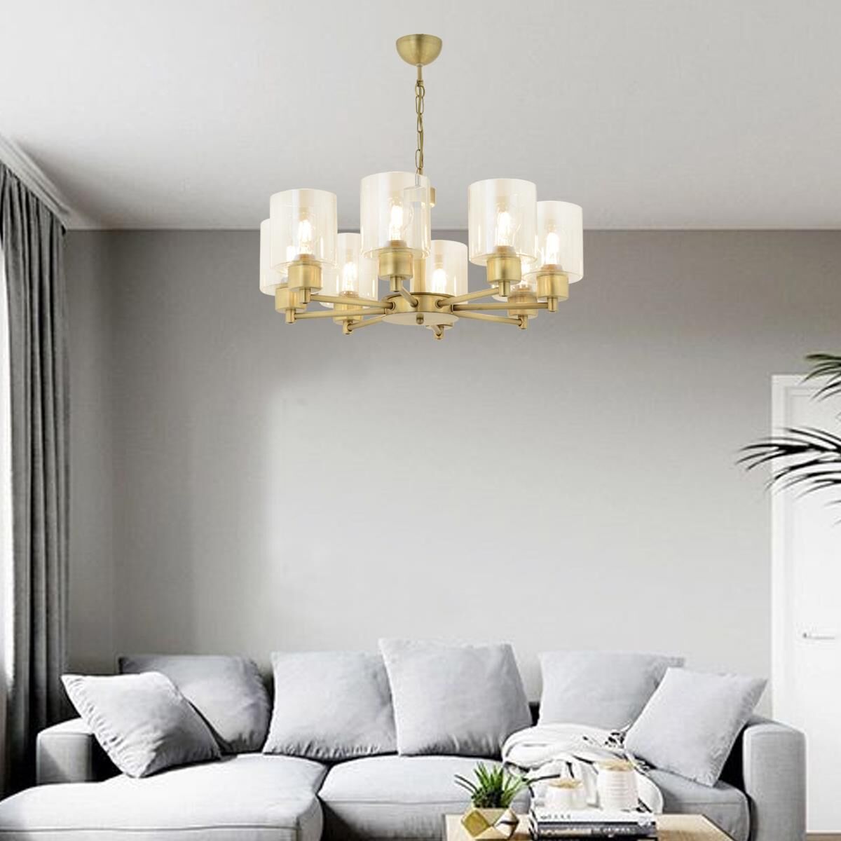 Geneva 8 Li Eskitme Modern Yatak Odası  Salon Avize