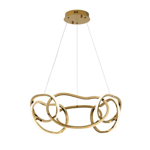 Quon 6'lı Gold 110 Watt Yuvarlak Modern Sarkıt Salon Led Avize