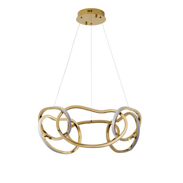 Quon 6'lı Gold 110 Watt Yuvarlak Modern Sarkıt Salon Led Avize