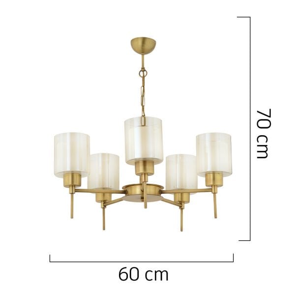 Goldie 5 Li Eskitme Modern Yatak Odası  Salon Avize