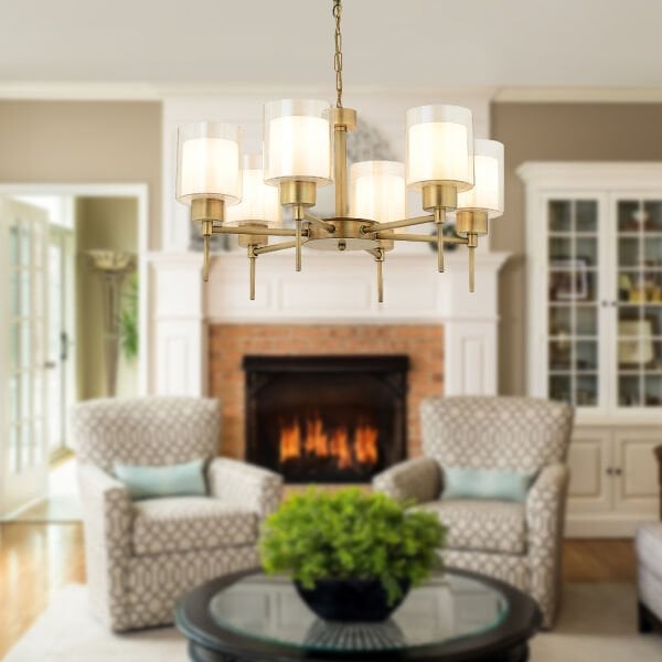 Goldie 6 Lı Eskitme Modern Yatak Odası  Salon Avize