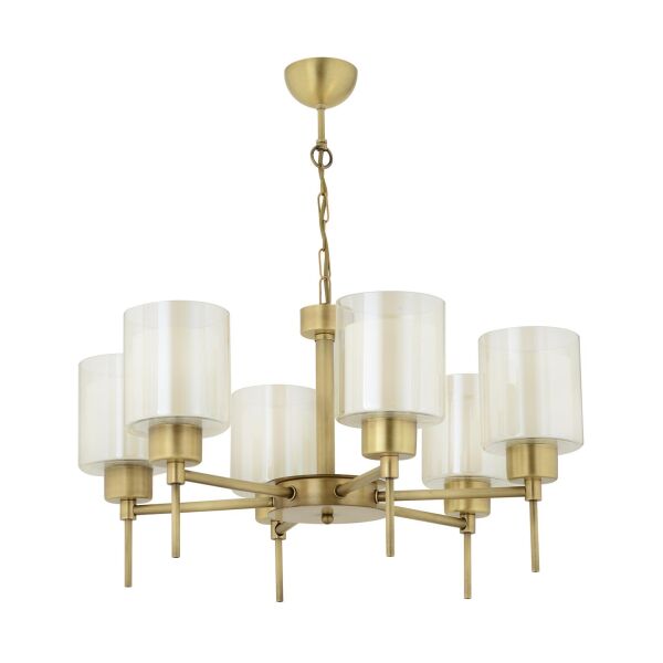 Goldie 6 Lı Eskitme Modern Yatak Odası  Salon Avize