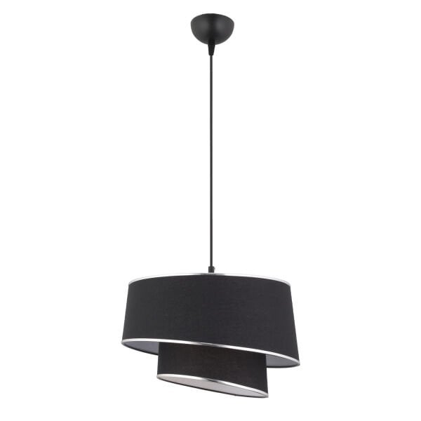 Paoni 2 Katlı Siyah Gümüş Detaylı Modern Koridor,Yatak Odası Salon Avize