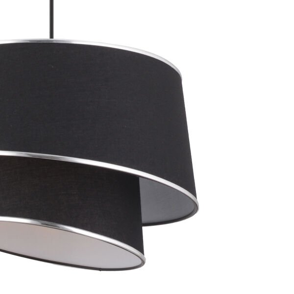 Paoni 2 Katlı Siyah Gümüş Detaylı Modern Koridor,Yatak Odası Salon Avize