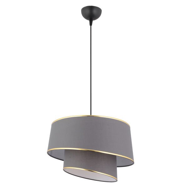 Paoni 2 Katlı Antrasit Gold Detaylı Modern Koridor,Yatak Odası Salon Avize