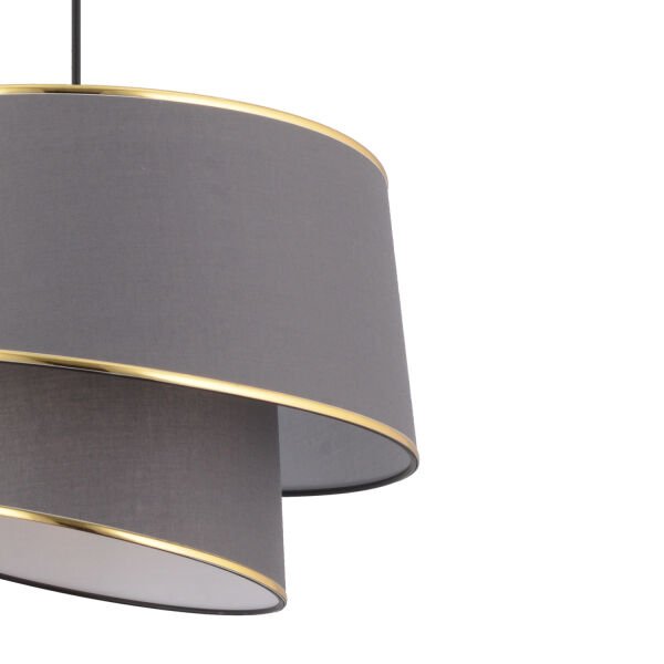 Paoni 2 Katlı Antrasit Gold Detaylı Modern Koridor,Yatak Odası Salon Avize