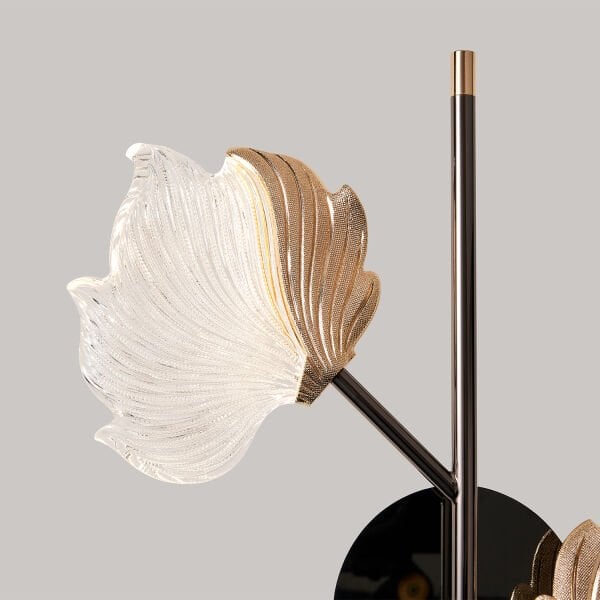 Taran Siyah Gold 2'li 10 Watt Çiçek Desenli Modern Ledli Aplik