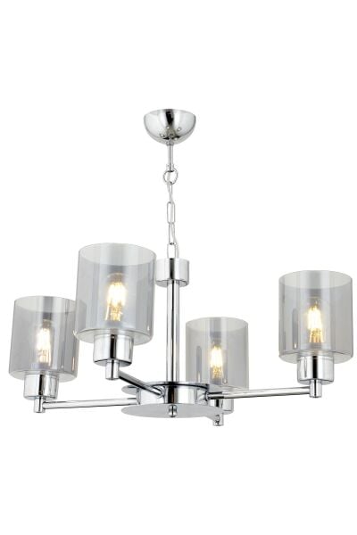 Goldie 4 Lü Krom Kaplama Modern Yatak Odası  Salon Avize