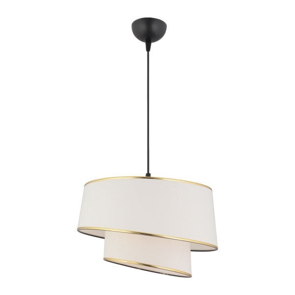 Paoni 2 Katlı Beyaz Gold Detaylı Modern Koridor,Yatak Odası Salon Avize