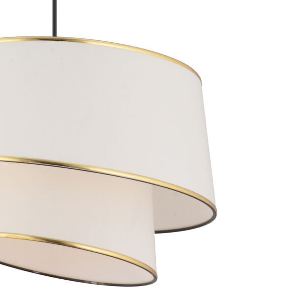 Paoni 2 Katlı Beyaz Gold Detaylı Modern Koridor,Yatak Odası Salon Avize