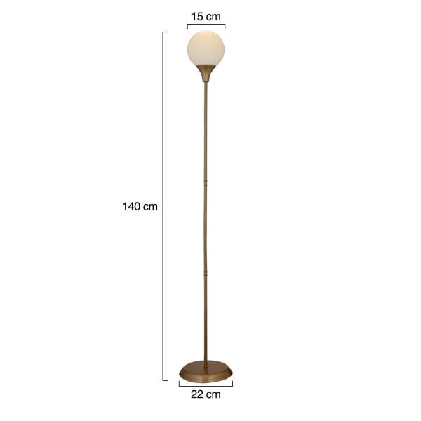 Damla Eskitme Beyaz Camlı Modern Tasarım Metal Lambader