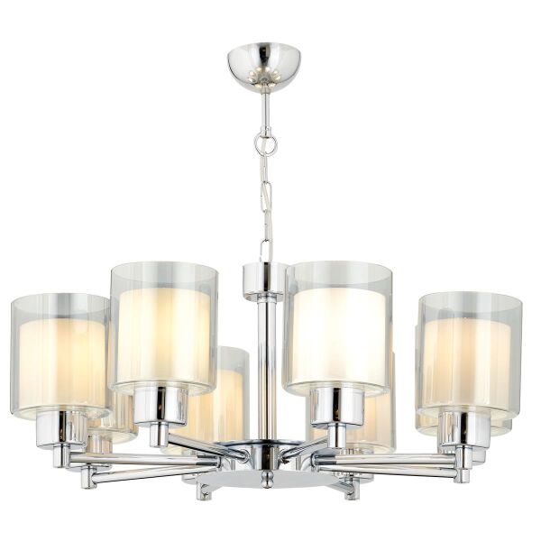 Goldie 8 Li Krom Kaplama Modern Yatak Odası  Salon Avize