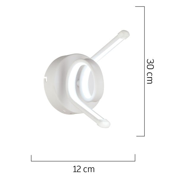 Aceto Beyaz 20 Watt Duvar Lambası Modern Tasarım Salon Yatak Başı Led Duvar Aplik