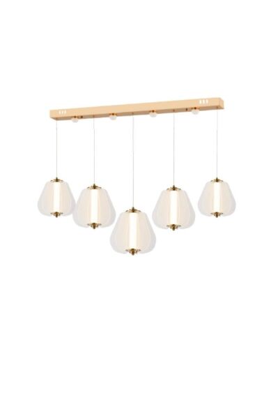 Hopps 90 Watt 5'li Sıralı Bakır Led Sarkıt Avize