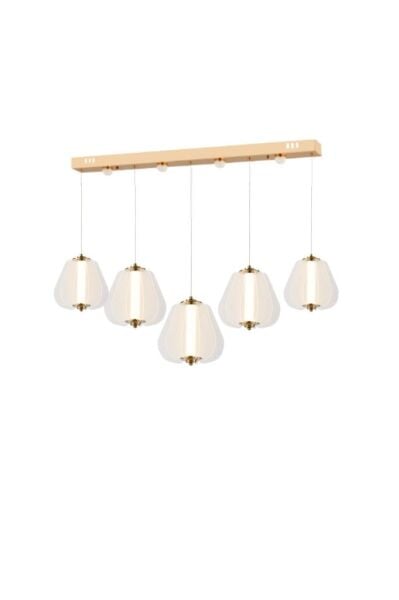 Hopps 90 Watt 5'li Sıralı Bakır Led Sarkıt Avize