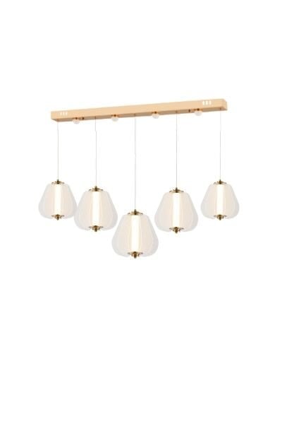 Hopps 90 Watt 5'li Sıralı Bakır Led Sarkıt Avize