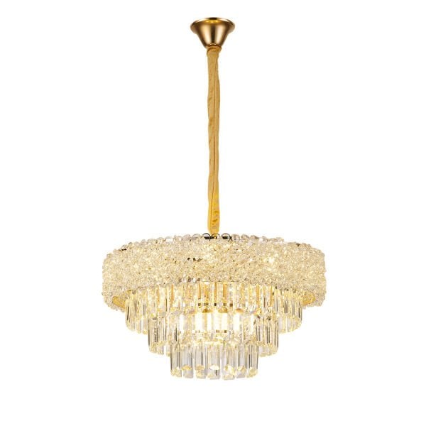 Kristoff 50'lik Yuvarlak Gold Kristalli Avize